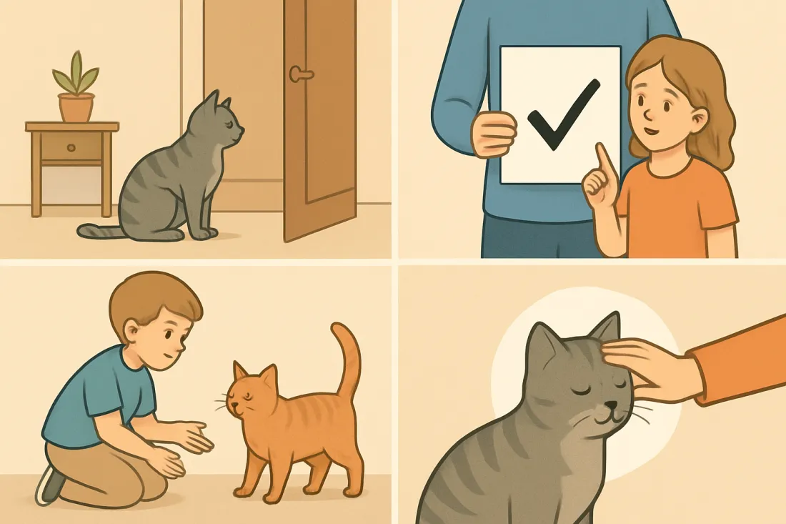 How to introduce a cat to a family with young children: practical checklist before acting