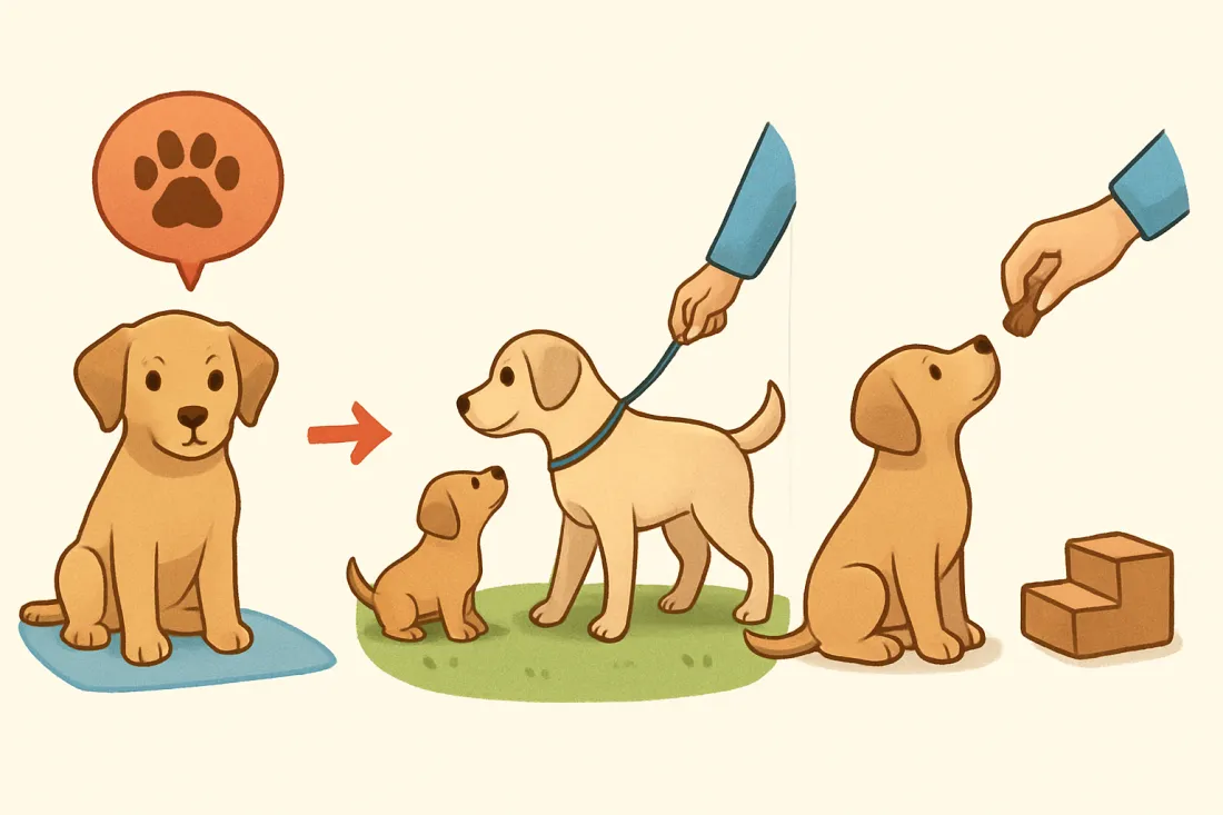 Puppy first year socialization schedule: visual comparison of options