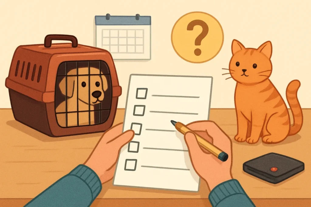 What to do before adopting a pet checklist: practical guide illustration