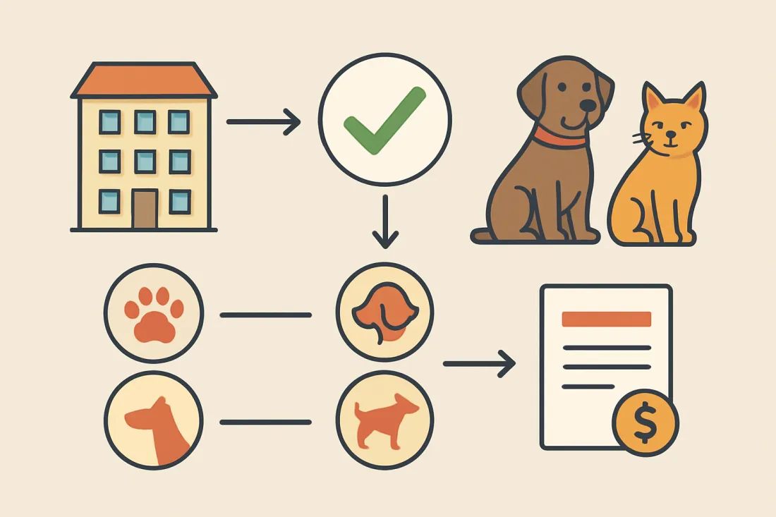 What does pet friendly apartment really mean: diagram of key elements