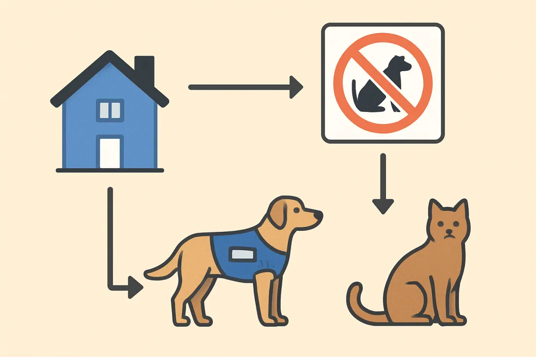 Can a landlord legally say no pets in the us: diagram of key elements