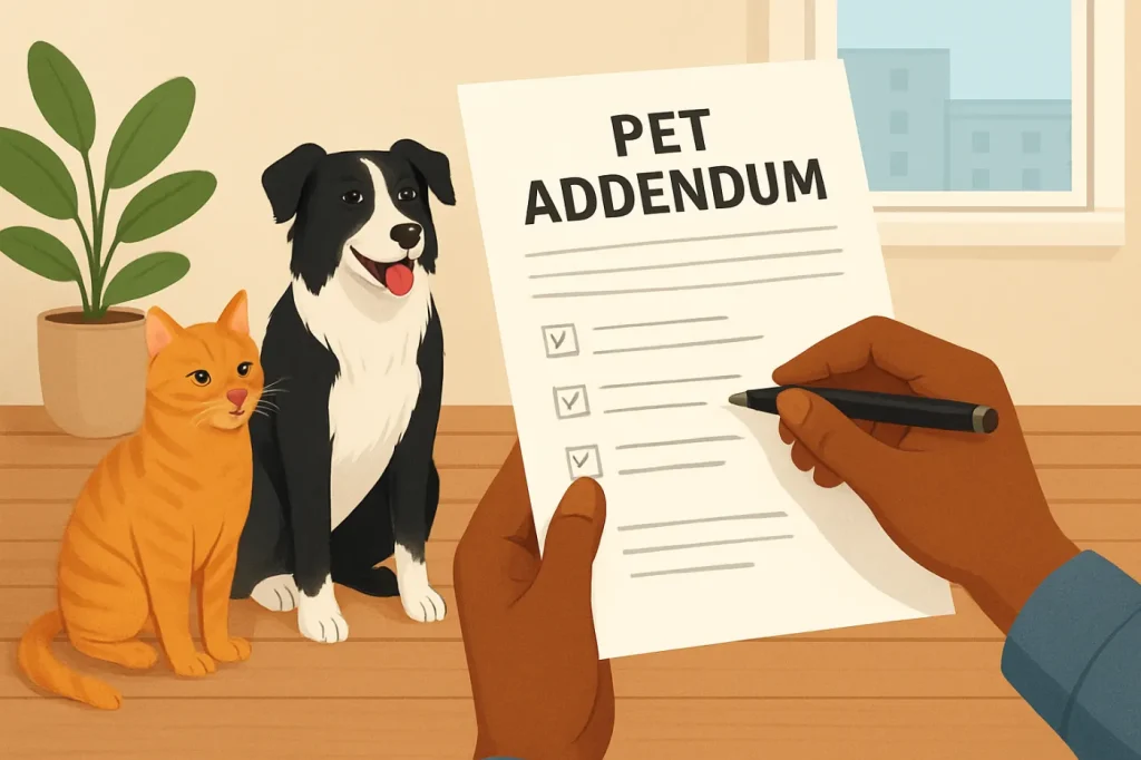 Pet addendum for renters with dogs or cats: practical guide illustration