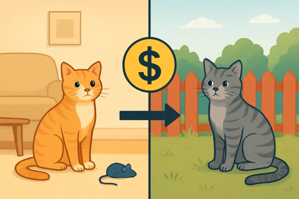 Cost of indoor vs outdoor cat: practical guide illustration