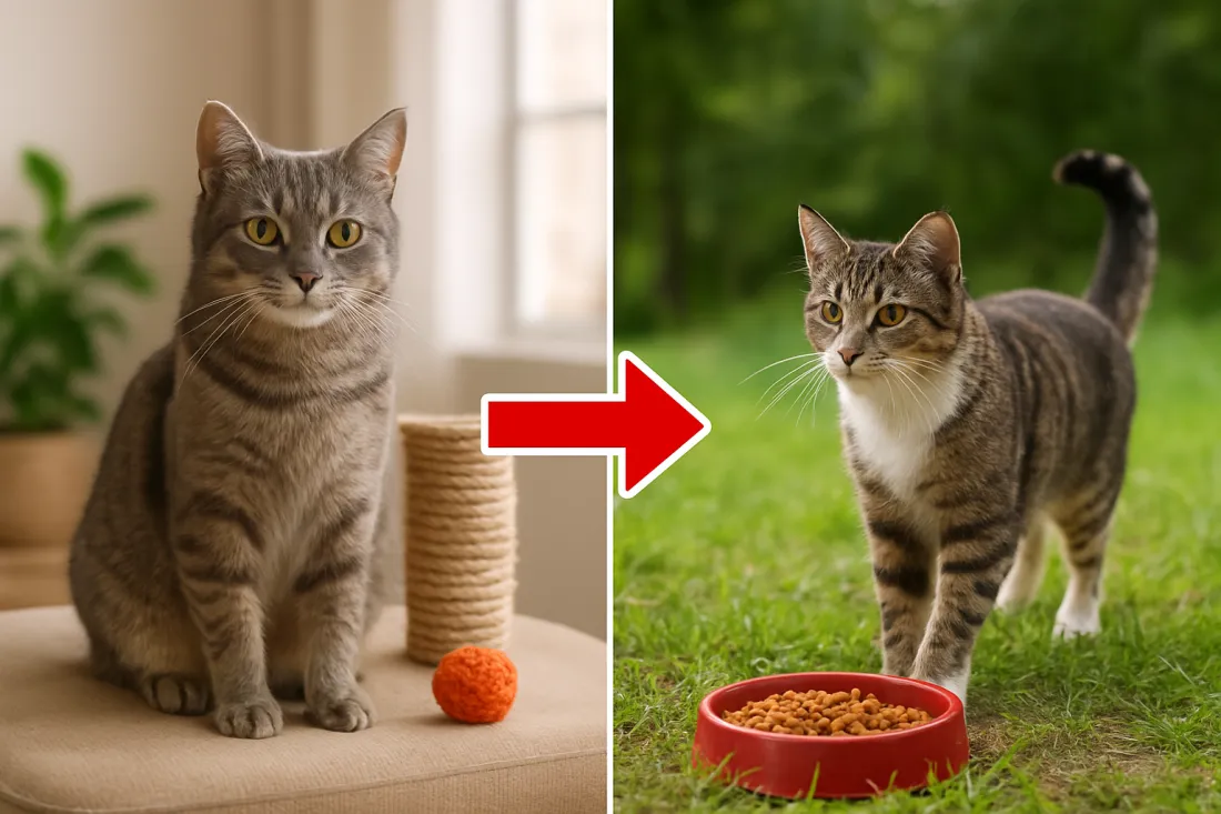 Cost of indoor vs outdoor cat: visual comparison of options