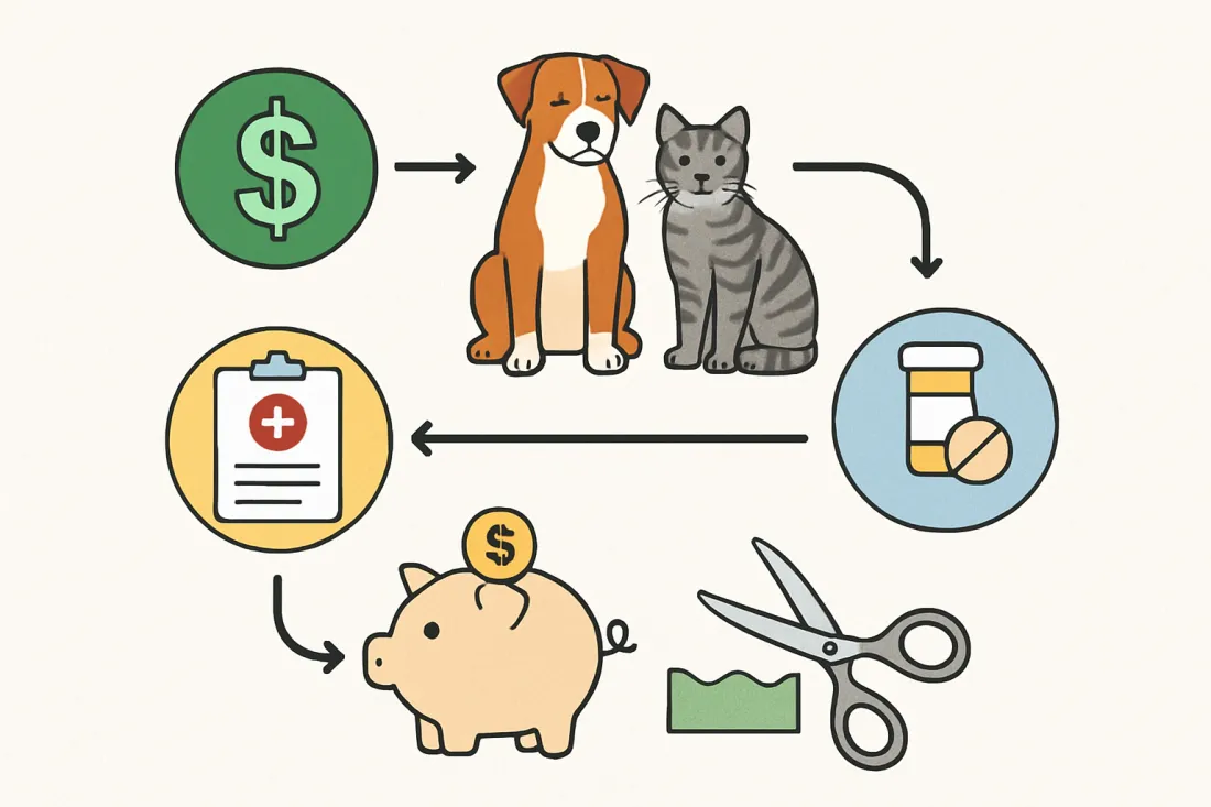 Saving money on pet care without sacrificing quality: diagram of key elements