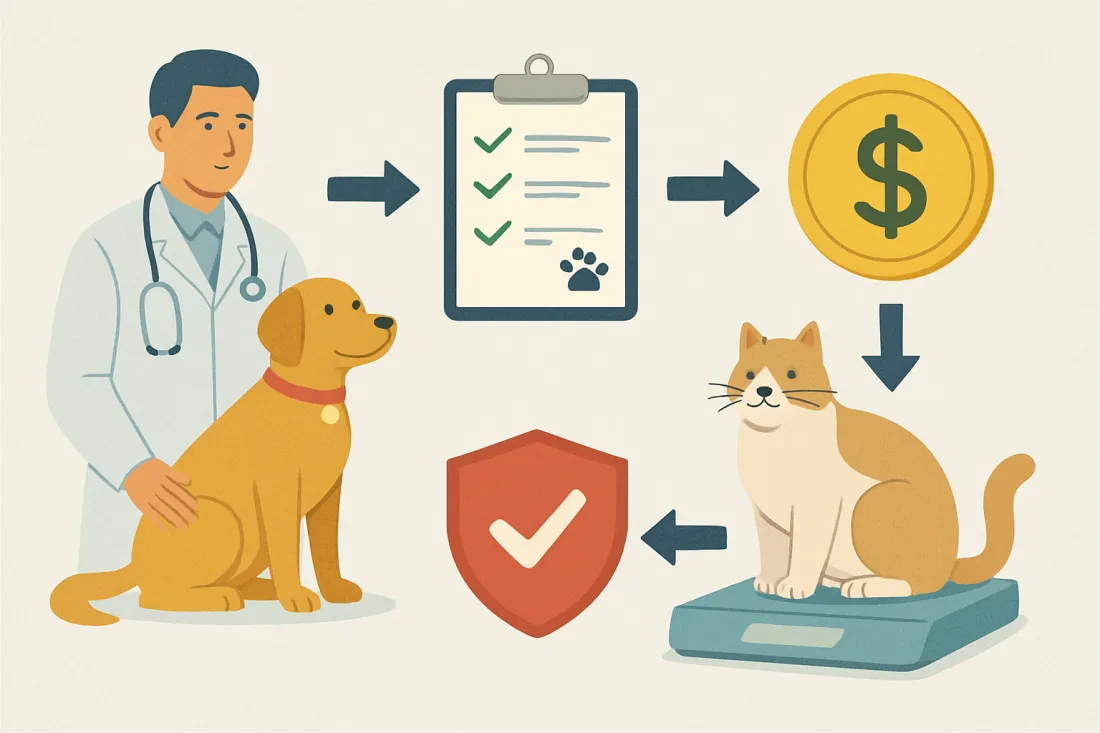 Preventive pet care that saves money long term: diagram of key elements
