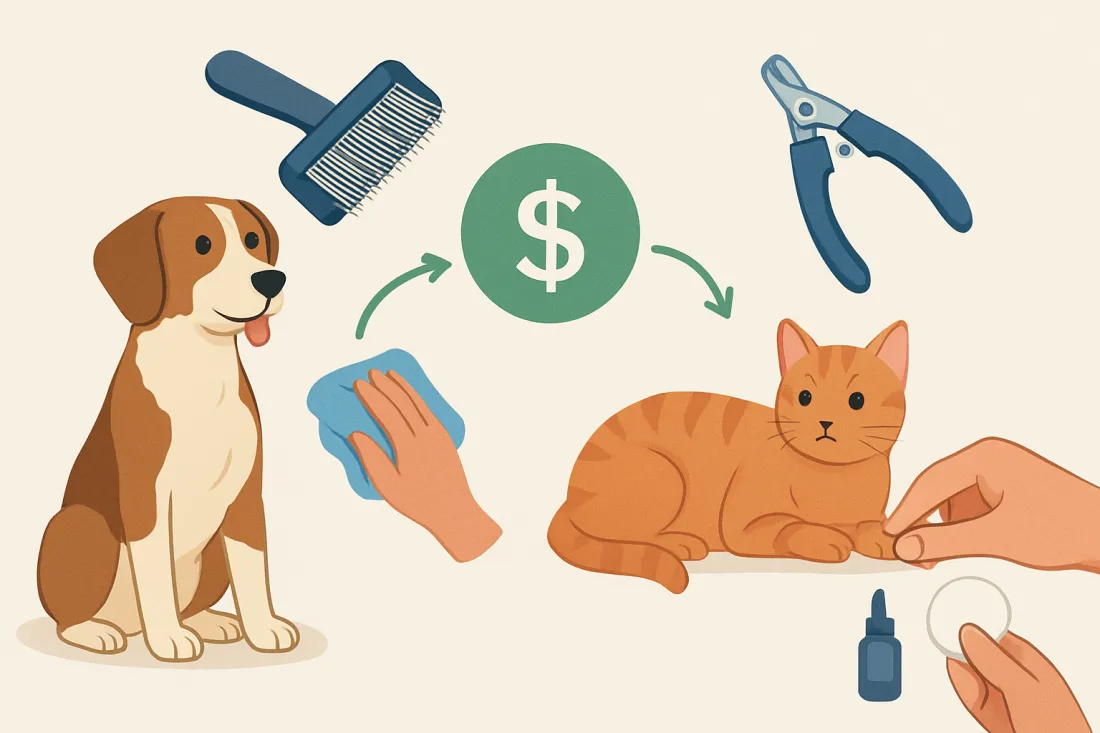 Budget friendly dog and cat grooming at home: diagram of key elements