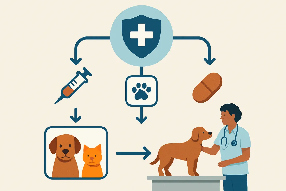 Low cost preventive care for pets: diagram of key elements