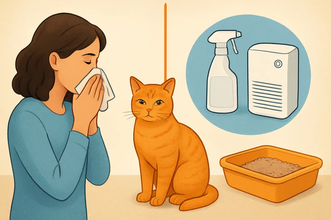 Choosing a cat when someone in the family has allergies: visual comparison of options
