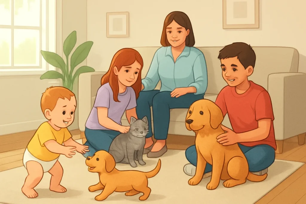 Choosing a pet based on children’s ages: practical guide illustration