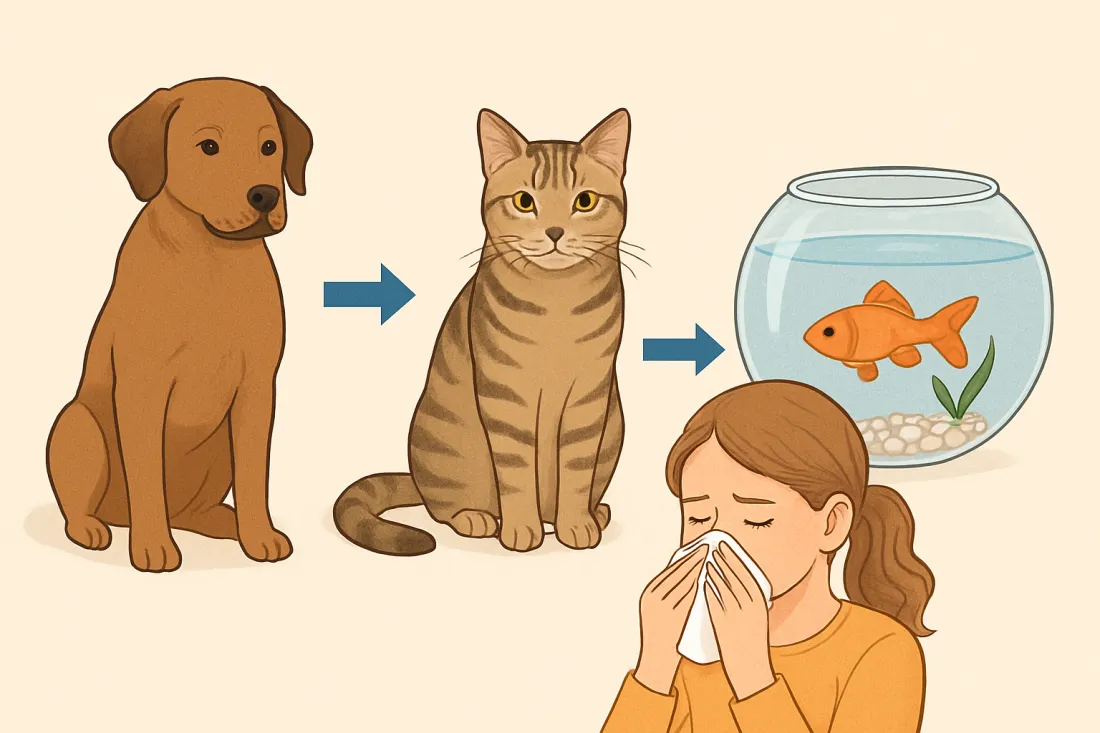 Choosing a family pet with allergies or asthma: visual comparison of options