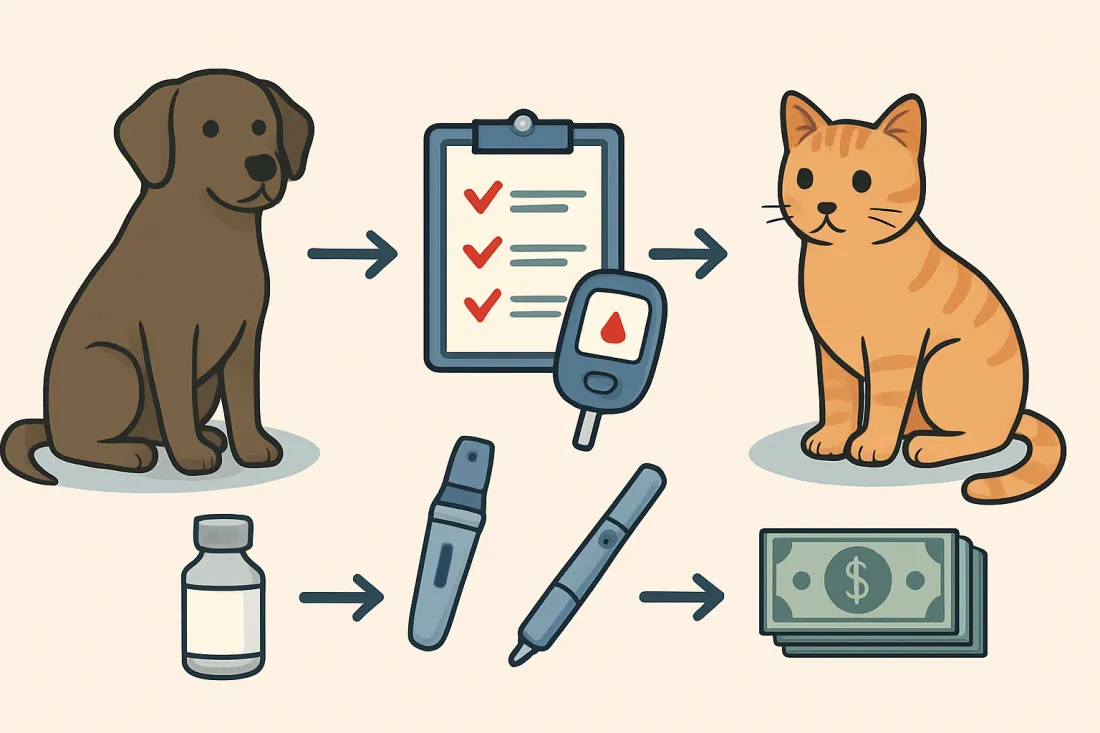 Cost of managing diabetes in dogs and cats: diagram of key elements