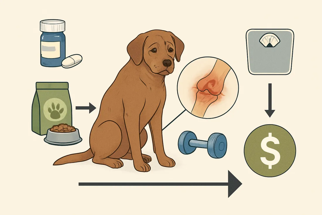 Treatment options and costs for dogs with arthritis: diagram of key elements
