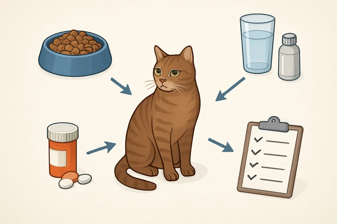 Treatment options for chronic kidney disease in cats: diagram of key elements
