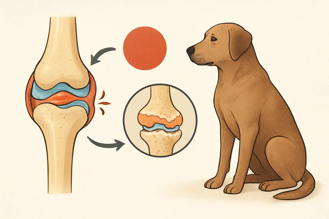 What is arthritis in dogs: diagram of key elements