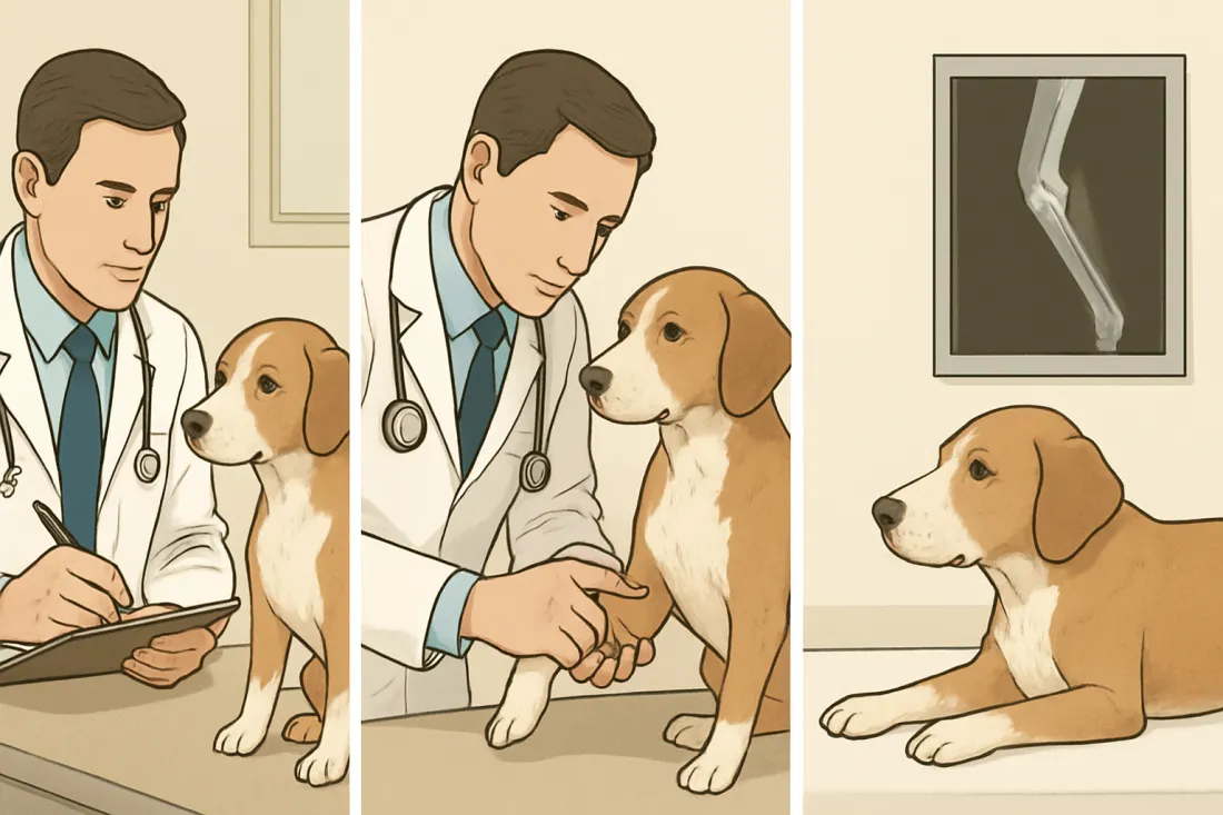How is arthritis in dogs diagnosed: visual comparison of options