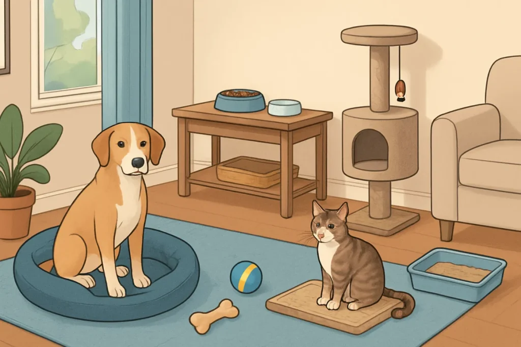 How to set up a pet friendly home: practical guide illustration