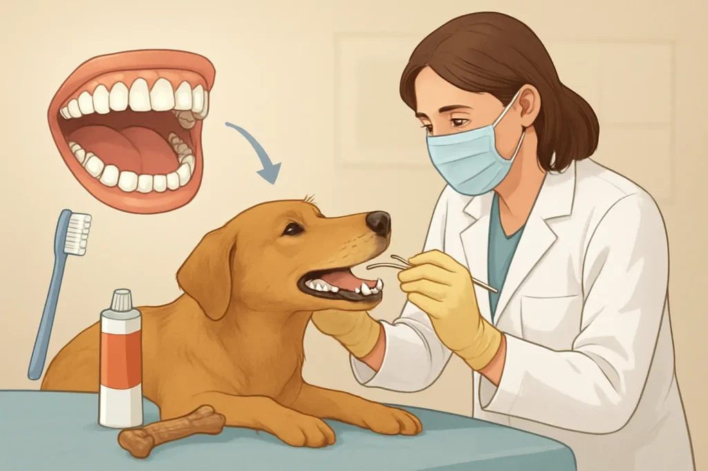 Combining home dental care and professional cleanings for pets: practical guide illustration