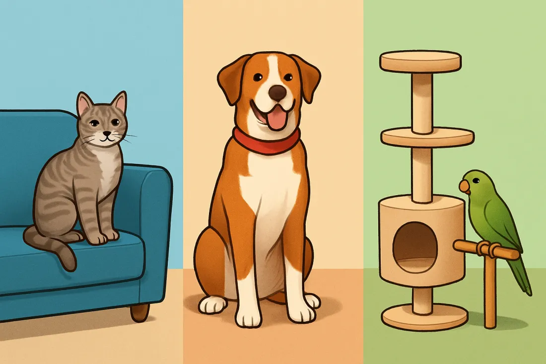 What pet is right for my lifestyle: visual comparison of options