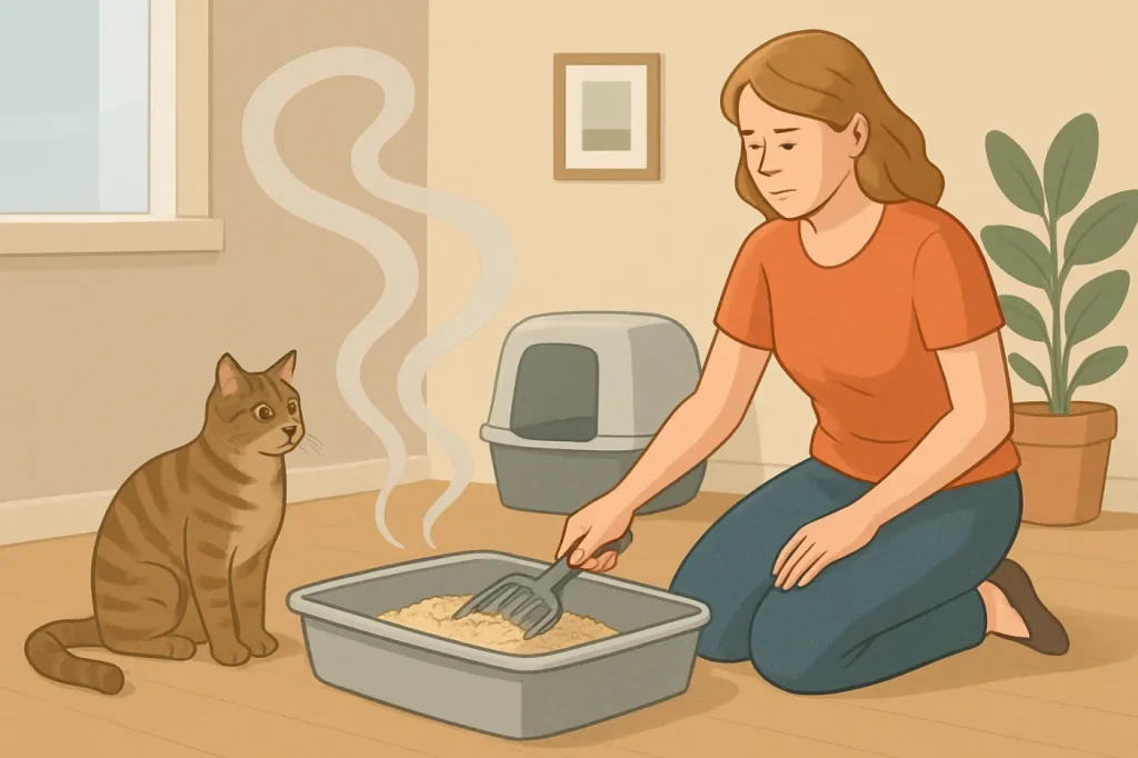 How to keep litter box from smelling: practical guide illustration