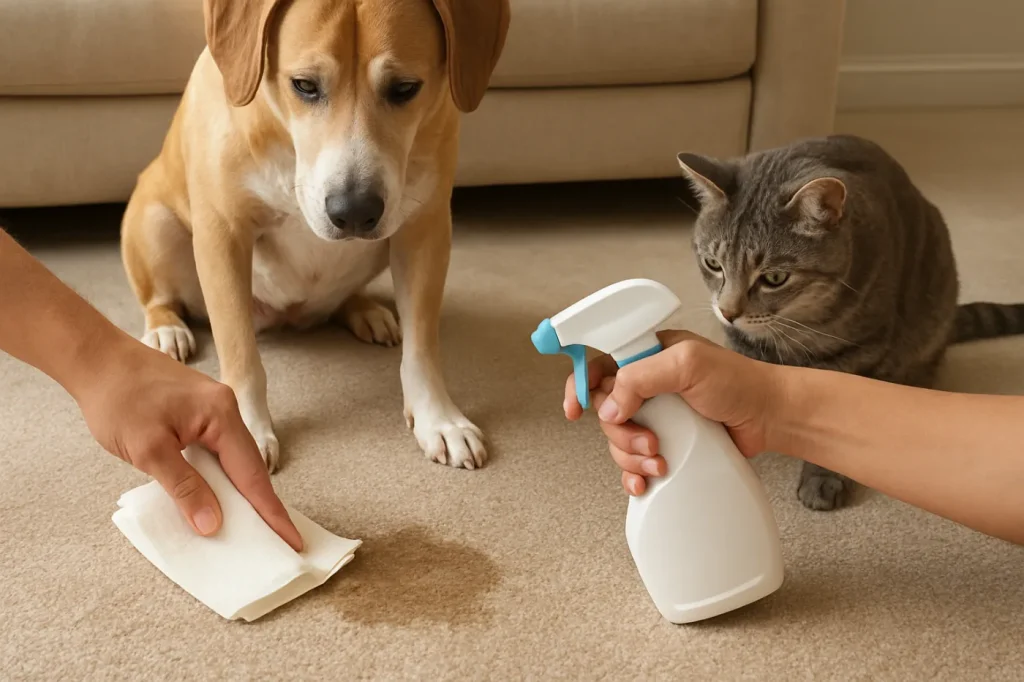 How to clean dog and cat urine from carpet: practical guide illustration
