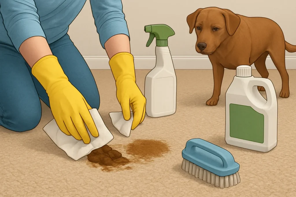 How to clean dog diarrhea off carpet: practical guide illustration