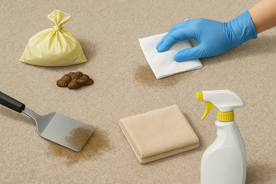 How to clean dog diarrhea off carpet: visual comparison of options