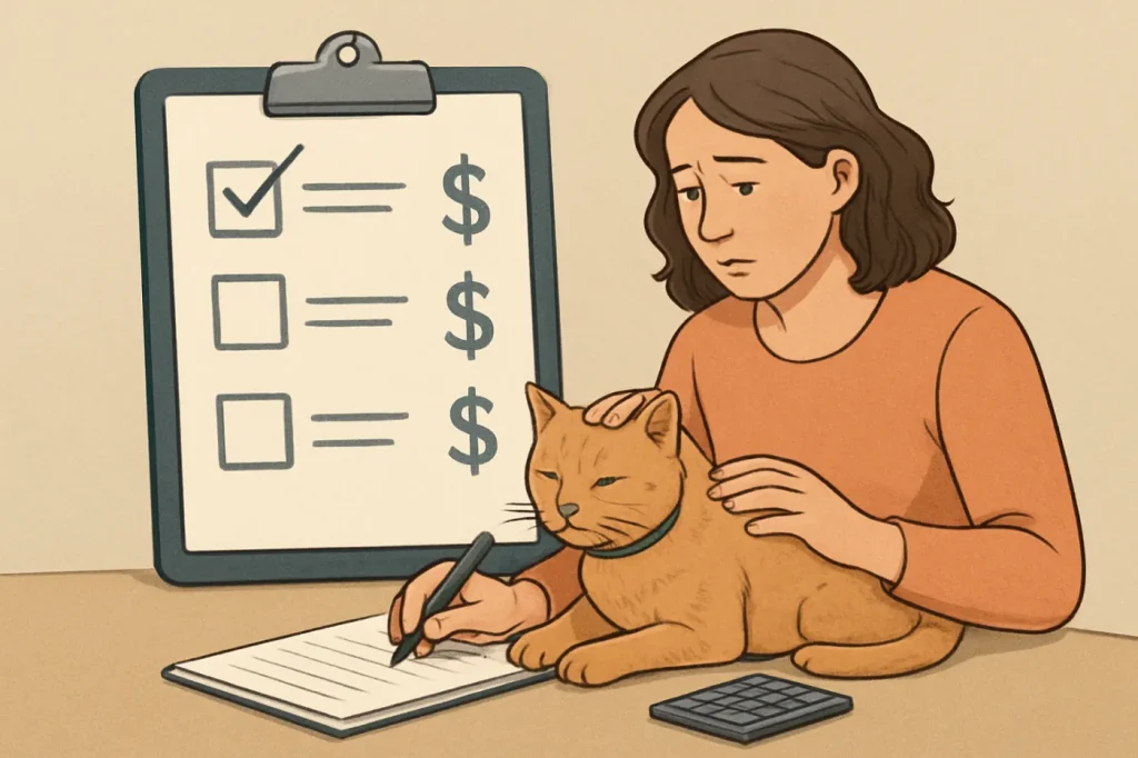 Planning for senior pet and end of life costs: practical guide illustration