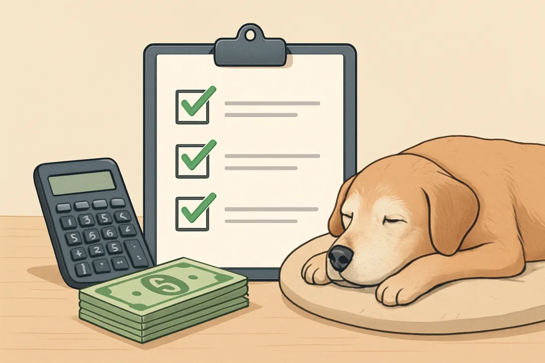 Planning for senior pet and end of life costs: practical checklist before acting