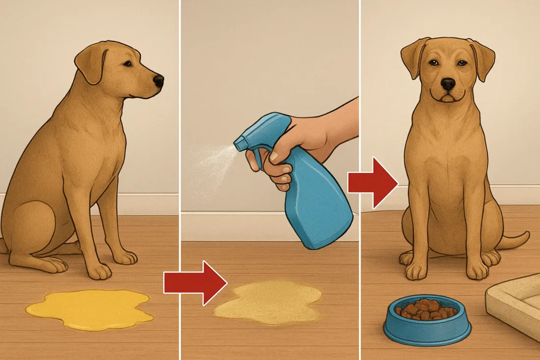 Adult dog suddenly peeing in house what to do: visual comparison of options