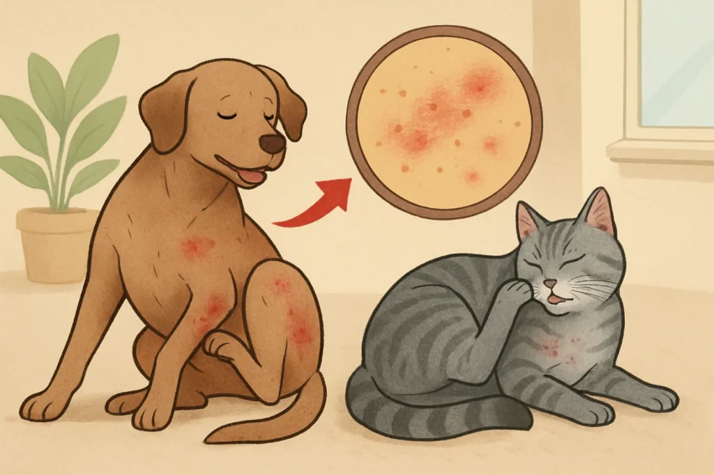 Signs of allergies in dogs and cats: practical guide illustration