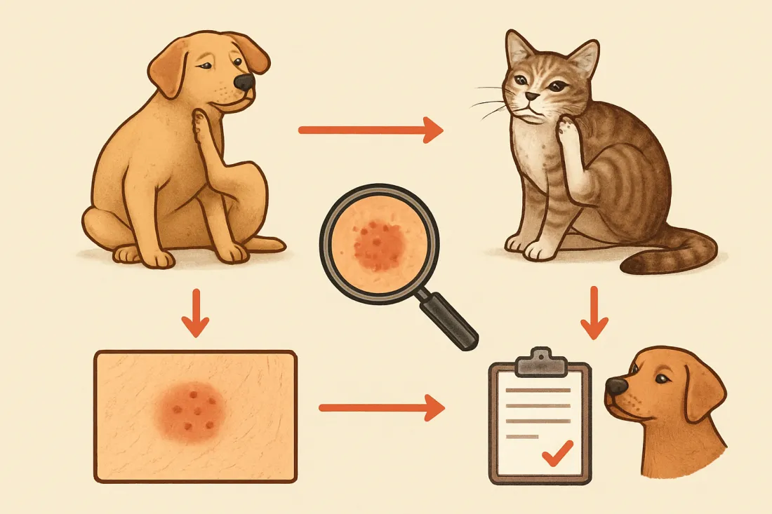 Signs of allergies in dogs and cats: diagram of key elements