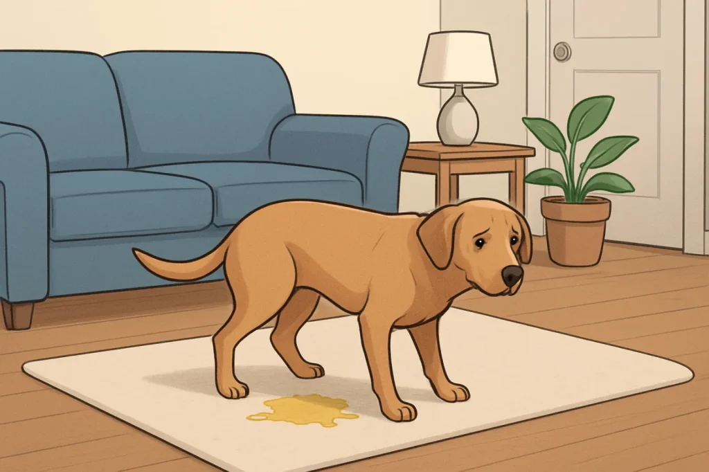 Dog pees in house when left alone: practical guide illustration