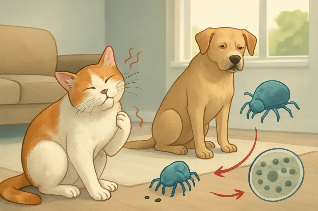 Environmental allergies in pets home management: practical guide illustration