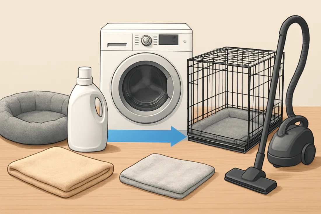 How to clean pet bedding and remove odour: visual comparison of options