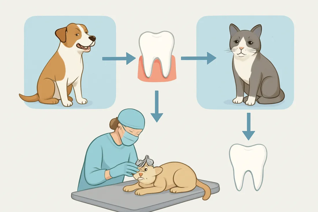 Are professional dental cleanings safe for pets: diagram of key elements