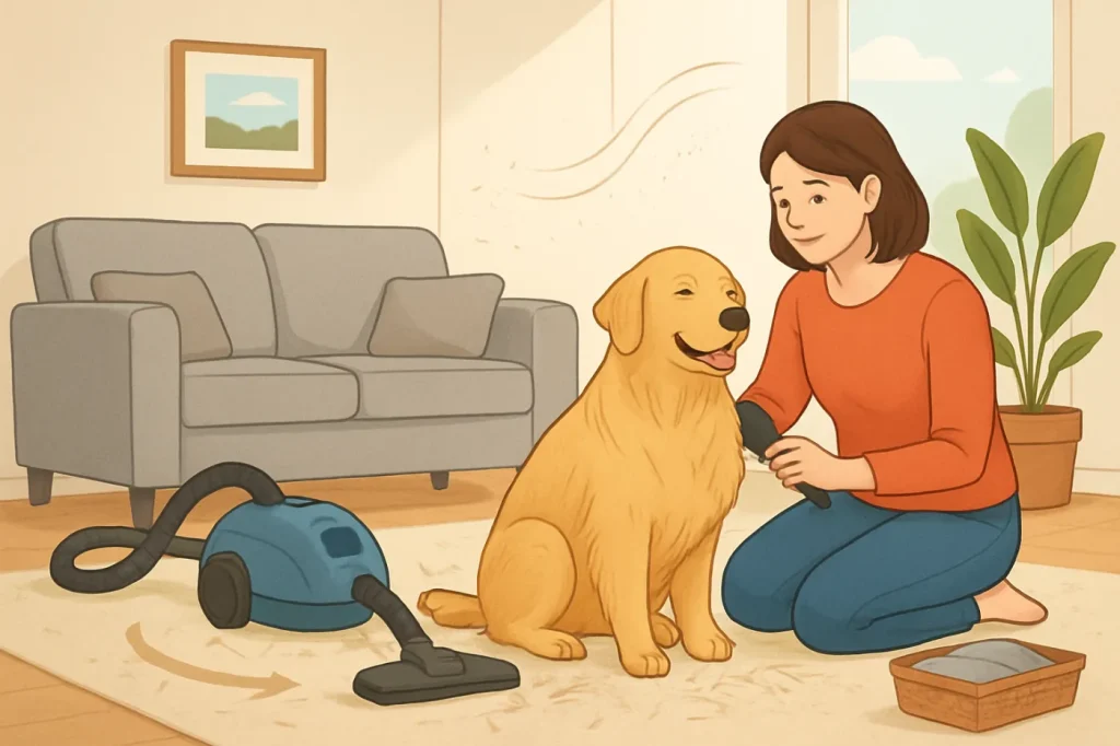 Reduce pet hair and dander in the home: practical guide illustration