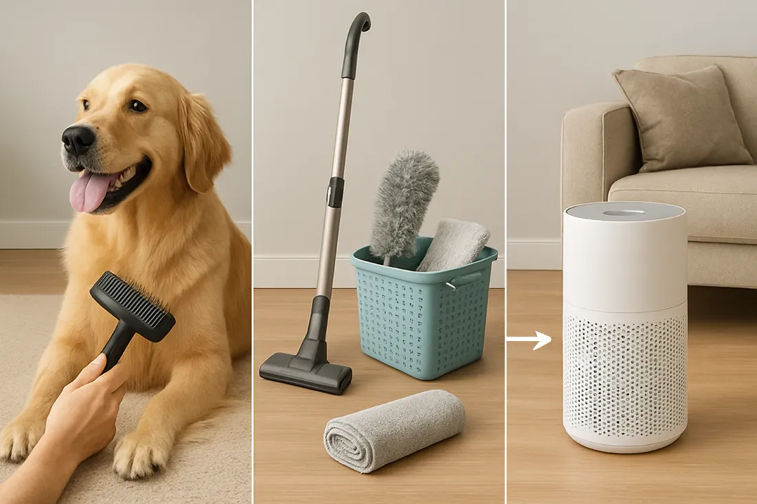 Reduce pet hair and dander in the home: visual comparison of options