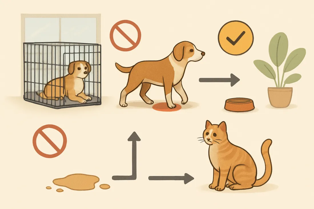 House training accident prevention: diagram of key elements