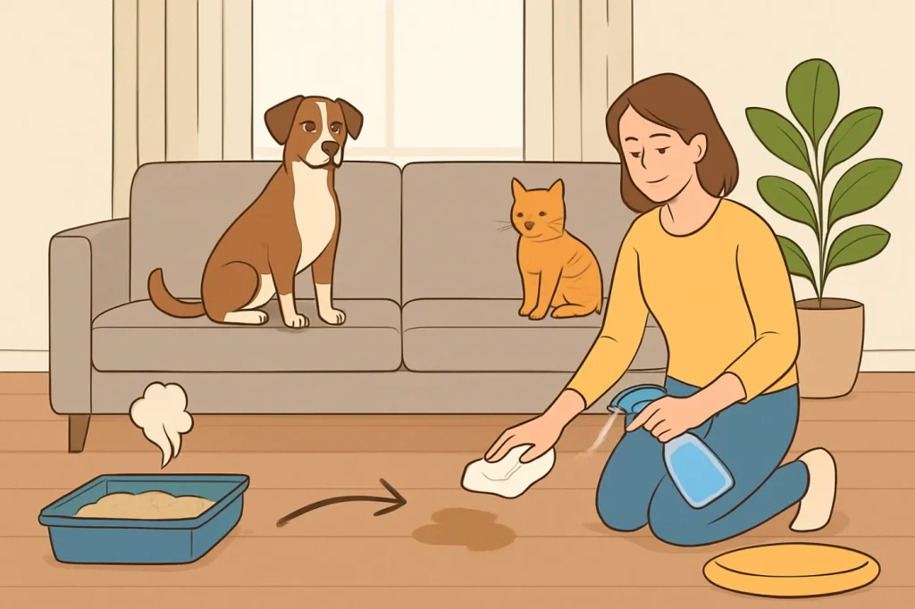 How to keep house from smelling like dog or cat: practical guide illustration
